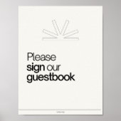 Gastenboek herinnering hostel bed & breakfast info poster (Voorkant)