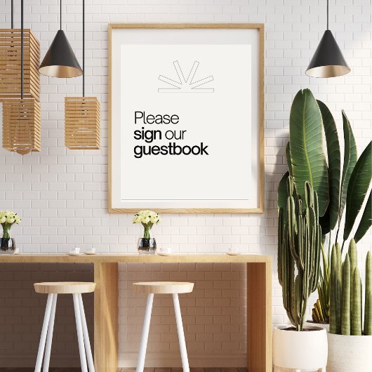 Gastenboek herinnering hostel bed & breakfast info poster