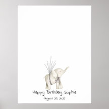 Gastenboek met duimafdruk van olifantbaby