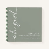 Gastenboek met gedraaide schrift Oh Girl Shower Notitieboek (Voorkant)