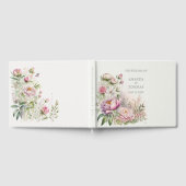 Gastenboek met tere waterverf wilde bloemen (Volledig)