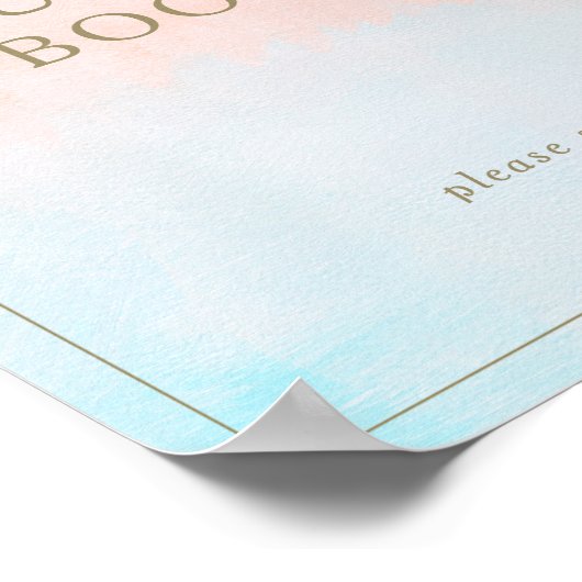 Gastenboek met waterverf zomersonsondergang poster (Hoek)