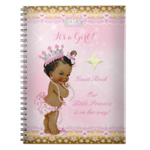 Gastenboek Prinses Baby Shower Roze Etnisch Meisje
