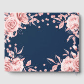 Gastenboek Roos Gold Navy Sweet 16 Glitter Confett (Achterkant)