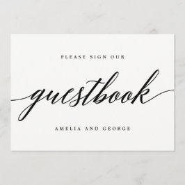 Gastenboek Sign - Modern Script Kaart