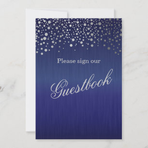Gastenboek Trouw Teken - Donkerblauw