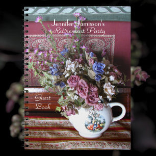 Gastenboek van de Pensioenpartij, theebloem Notitieboek
