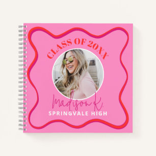 Gastenboek voor Afstudeerder Party Kleurrijke Wavy Notitieboek