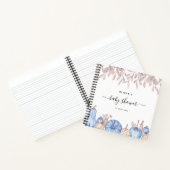 Gastenboek voor babyshower met vallende pompoenbla notitieboek (Binnen)