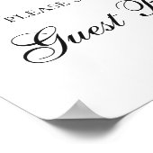 Gastenboek. Waterverf paarse bruiloft Poster (Hoek)