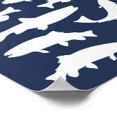 Gastenboekposter 'Gone Fishing' - 50 handtekeninge Poster (Hoek)