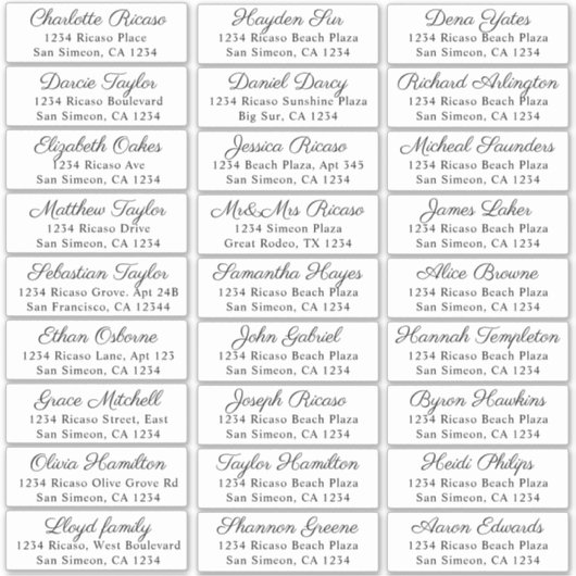 Gastennamen Adres 27 Gepersonaliseerd Verzendlabel Sticker (Voorkant)