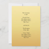 Gastennamen, Gouden Gele Bloemen Trouwsuite Kaart (Achterkant)