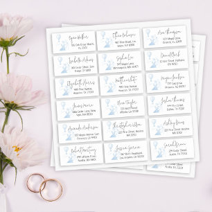 Gastenretour Adres Toile de Jouy Blue Romantic Sticker