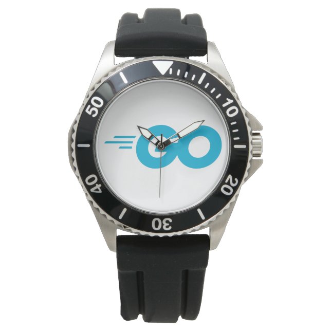 GasterLogo (Go Programming Language) Horloge (Voorkant)