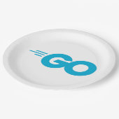 GasterLogo (Go Programming Language) Papieren Bordje (Gekanteld)