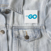 GasterLogo (Go Programming Language) Vierkante Button 5,1 Cm (In situ)