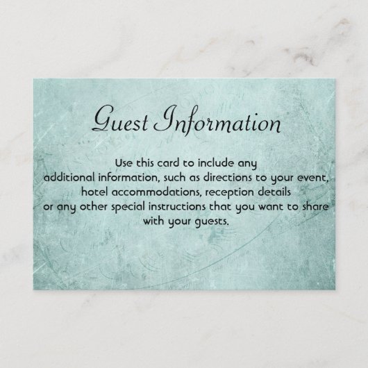 Gastinformatiekaart op papier informatiekaartje (Voorkant)