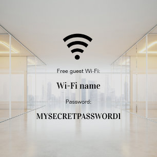 Gastklant wifi-netwerkwachtwoord raamsticker