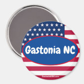 Gastonia NC Patriotic magnet Magneet (Voorkant / Achterkant)