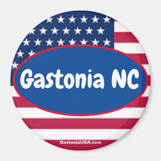 Gastonia NC Patriotic magnet Magneet (Voorkant)