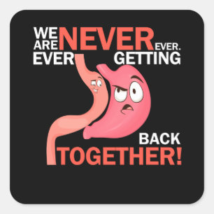 Gastric Sleeve Bariatrische maagchirurgie Vierkante Sticker