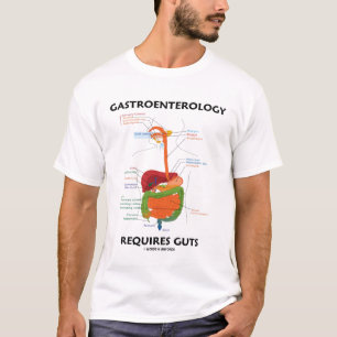 Gastro-enterologie vereist darmen (spijsverterings t-shirt