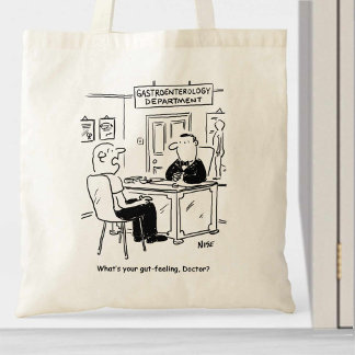 Gastro-enteroloog wordt gevraagd naar zijn gevoel  tote bag