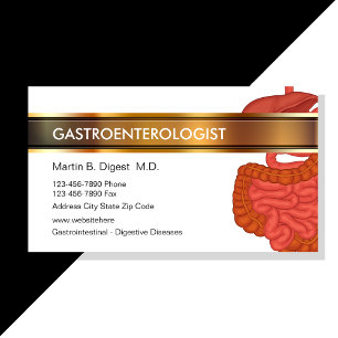 Gastroentérologie Cartes de visite Médicales
