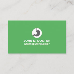 Gastrologie ou gastrologue carte de visite vert