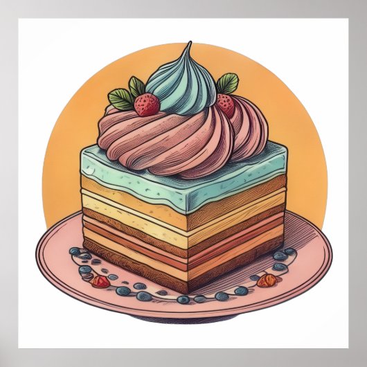 gastronomische cake poster (Voorkant)