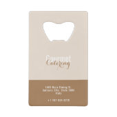 Gastronomische catering kredietkaart flessenopener (Voorkant)