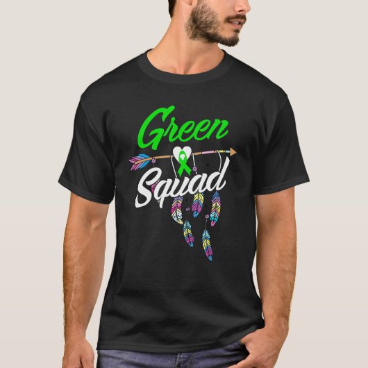 Gastroparesis Green Squad Warrior T-shirt (Voorkant)