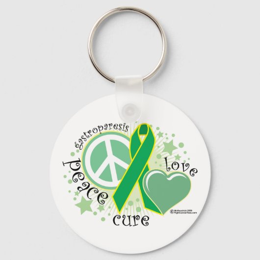 Gastroparesse Peace Love Cure Sleutelhanger (Voorkant)
