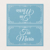 Gasttafel Naam Kaart - Quinceañera Mini Dank u (Buitenkant ongevouwen)