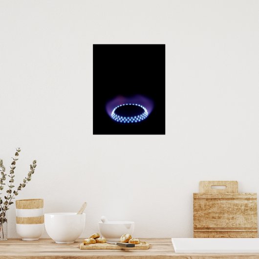 Gasvlam Poster (Keuken)