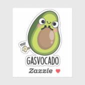 Gasvocado Grappig Scheten Avocado Pun Sticker (Vel)