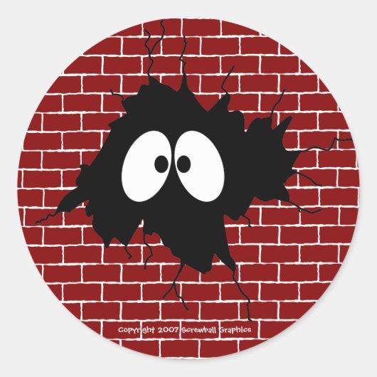 Gat in de Wand Stickers (Voorkant)