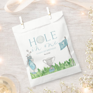 Gat in een blauwe golf 1e verjaardagsfeest bedankzakje