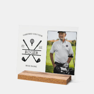 Gat in een golfer foto acryl bord