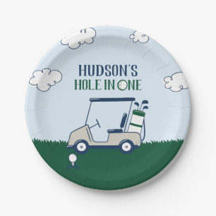 Gat in één golfpatroon Papieren Borden Papieren Bordje