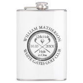 Gat in één klassieke Golf gepersonaliseerd Heupfles (Voorkant)