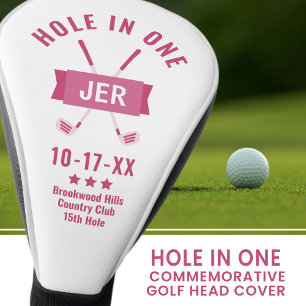 Gat in een klassieke golfer aangepaste roze voor h golfheadcover