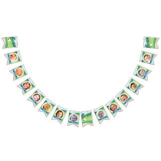 Gat in één maandelijkse foto banner, Golf Vlaggetjes