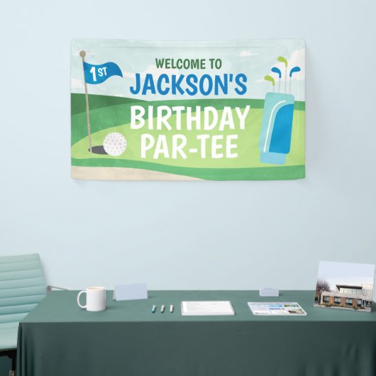 Gat in een verjaardagsbanner, Golf Gelukkige Verja Spandoek (Beurs)