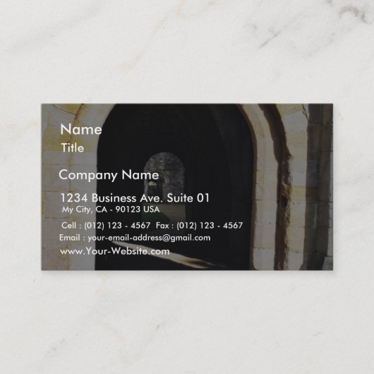 Gate in het oude Abbey Visitekaartje (Voorkant)