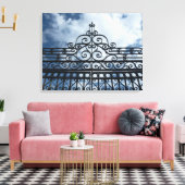 Gate met ruw ijzer, 3-paneelcanvas canvas afdruk (Insitu (Woonkamer))