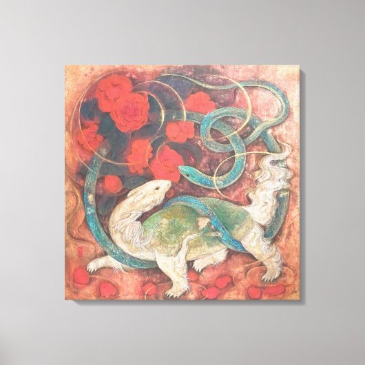"Gate of Waters – Genbu, Guardian of the North" Canvas Afdruk (Voorkant)