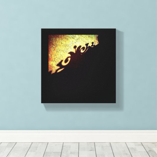 Gate Shadow Canvas Afdruk (Insitu (Houten vloer))