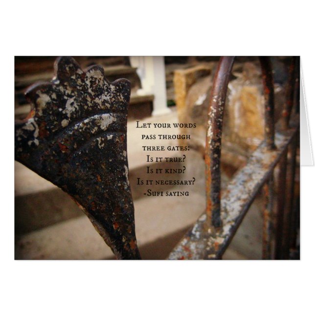 Gate & Sufi Gezegde (Voorkant Horizontaal)